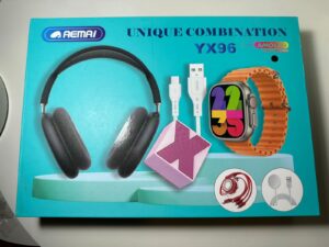 Combo Tecnológico AEMAI YX96 – Audífonos + Smartwatch + Cables de Carga